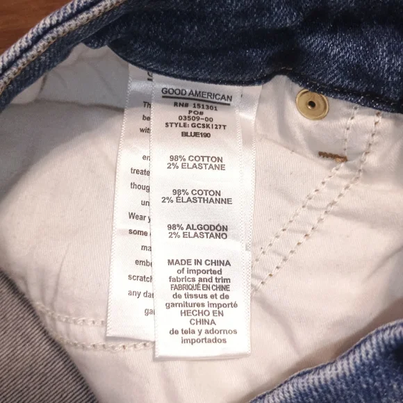 Good American Women's Classic Blue Straight Leg Jeans - Picture 6 of 6